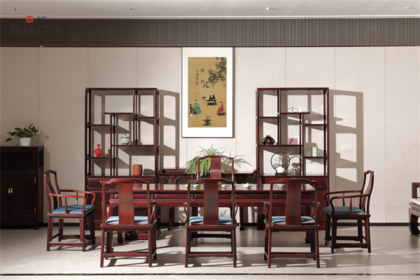 红酸枝精品：鼎顺红木茶台，打造东方休闲空间